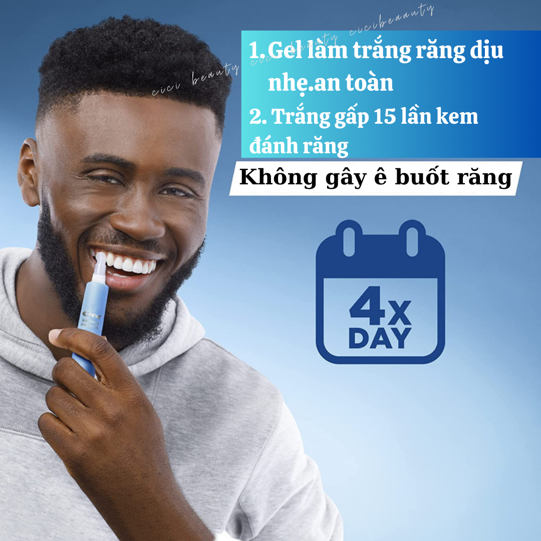 Gel tẩy trắng răng Crest Whitening Emulsion và Bút tẩy trắng răng Dazzling White - Giúp tẩy trắng răng chỉ với 1 liệu trình