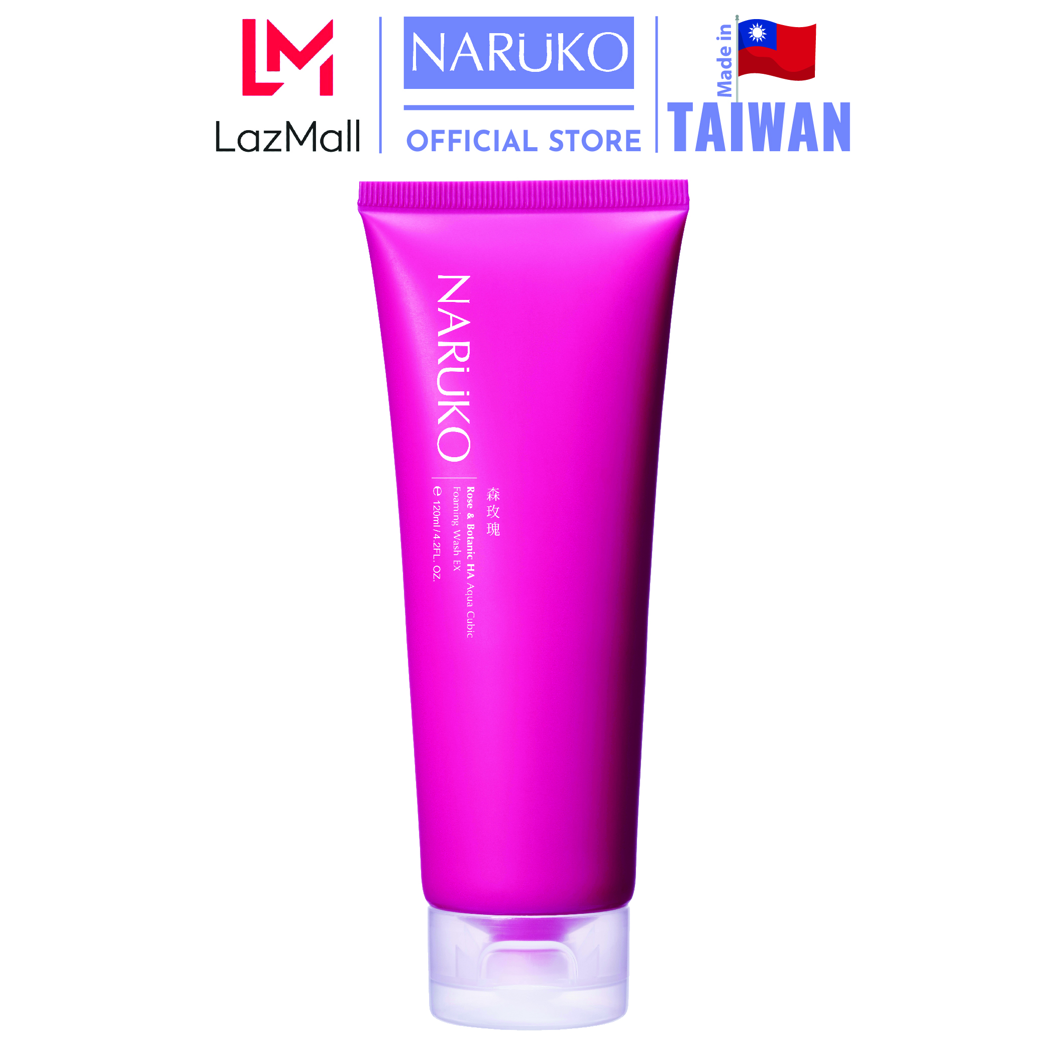 Naruko sữa rửa mặt bọt hoa hồng nhung rừng 120 gr – NarukoRose & BOTANIC HA Aqua Cubic Foaming Wash EX 120 gr