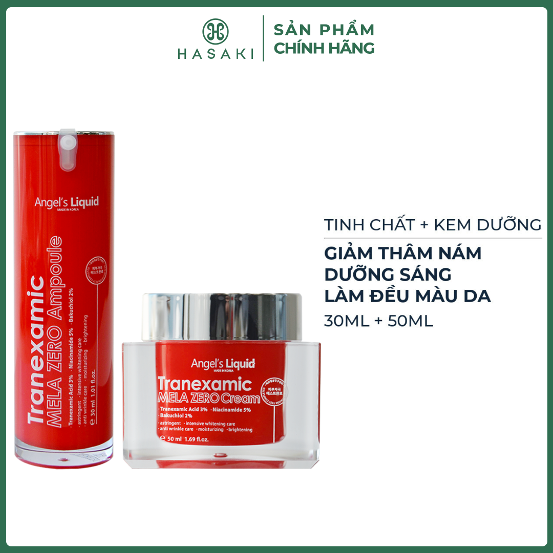 Combo Angel's Liquid Tinh Chất + Kem Dưỡng Giảm Thâm Nám Chuyên Biệt (30ml+50ml) Hasaki Sản Phẩm Chính Hãng