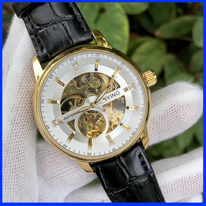 [HÀNG CHẤT] Đồng hồ cơ nam BYINO automatic dây da cao cấp - Bảo hành 12 tháng
