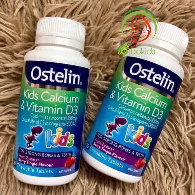 Canxi khủng long Ostelin Kids 90 viên cho bé, chất lượng đảm bảo an toàn đến sức khỏe người sử dụng, cam kết hàng đúng mô tả