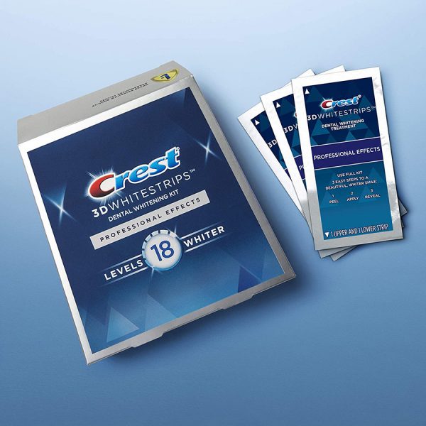 Miếng dán trắng răng Crest 3D White Professional Effects 2022