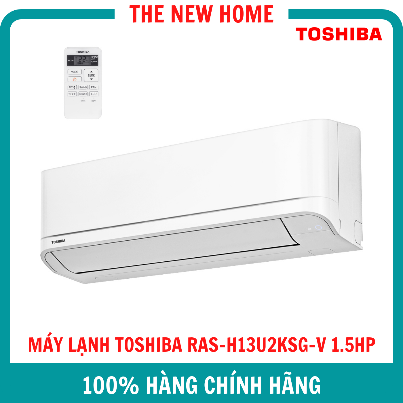 Máy lạnh toshiba ras-h13u2ksg-v/ras-h13u2asg-v 1.5hp - hàng chính hãng
