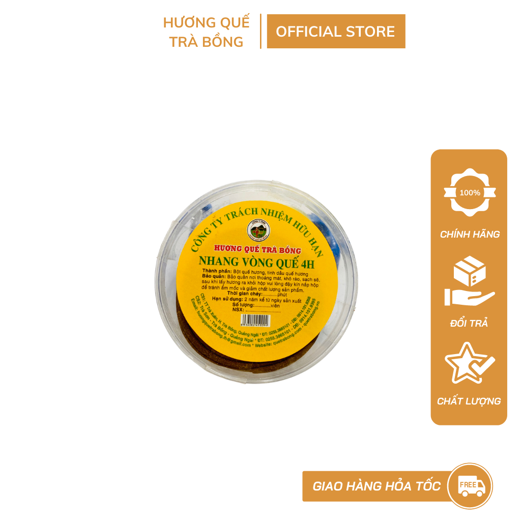 Nhang vòng gỗ đàn hương 4 giờ,