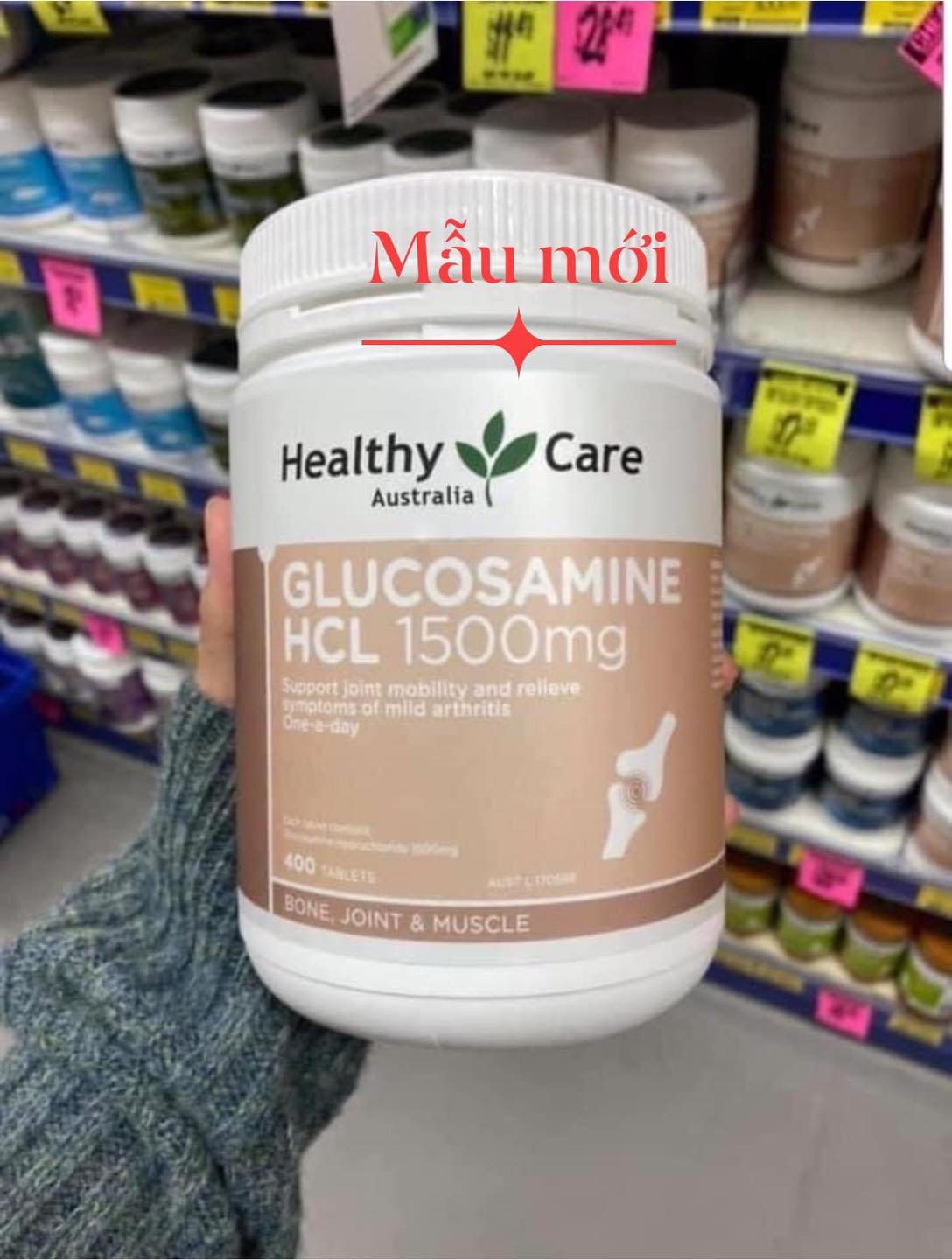 HealthyCare Glucosamine HCL 1500mg lọ 400 viên