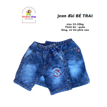 -quần jean đùi lửng cho bé trai mềm đẹp-