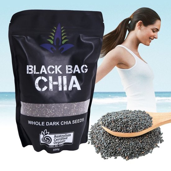 Hạt chia seeds black bag chia úc gói 500g- giảm cân hiệu quả
