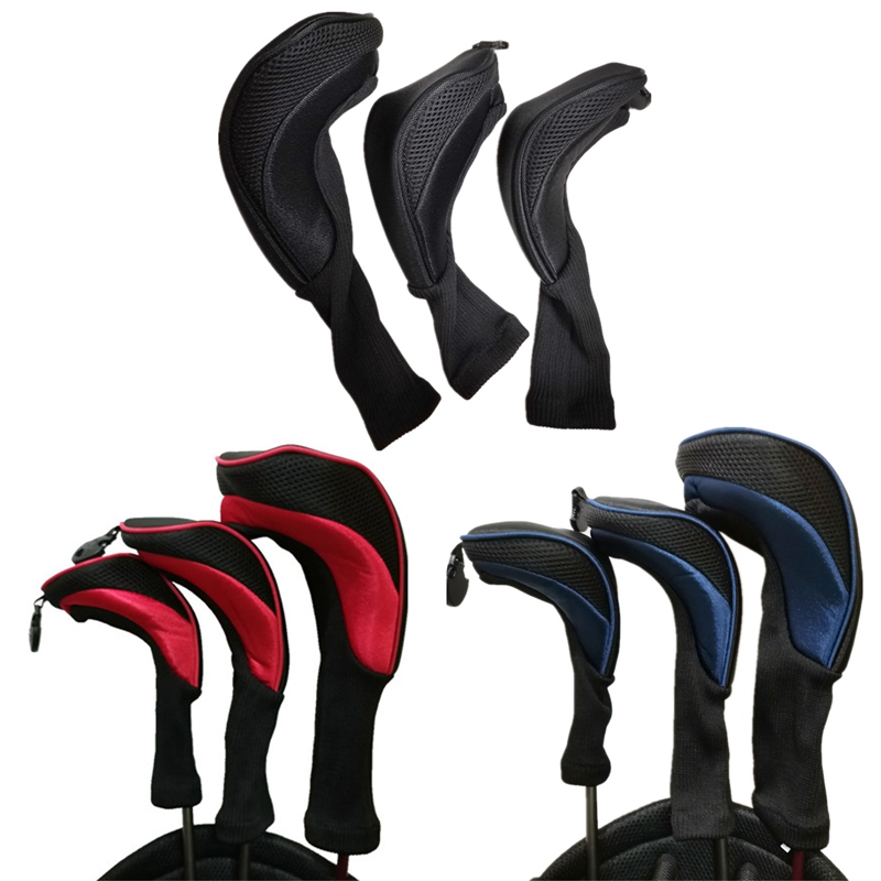 3 cáibộ Câu Lạc Bộ Golf đầu bao gồm bộ điều khiển 1 3 5 Fairway Woods headcovers dài