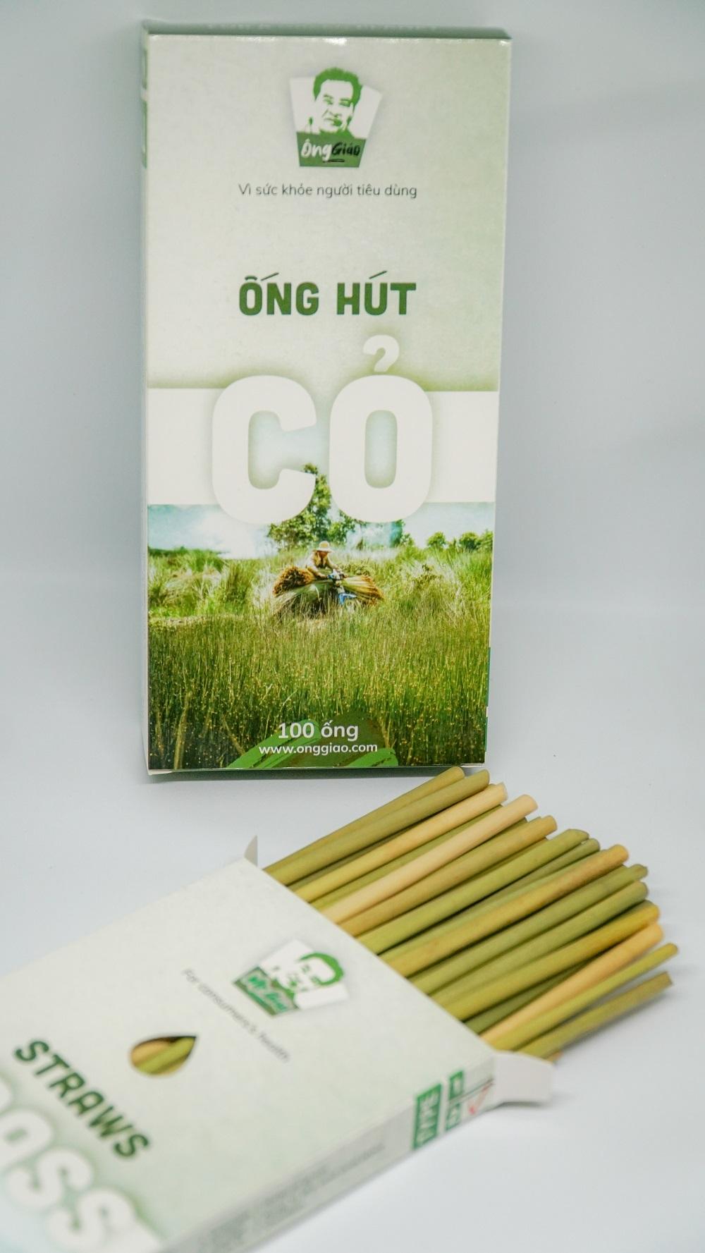 [HCM]Ống Hút Cỏ Ông Giáo (Hộp 50 Ống) -  ống hút cỏ bàng khô - Grass Straws Vietnam