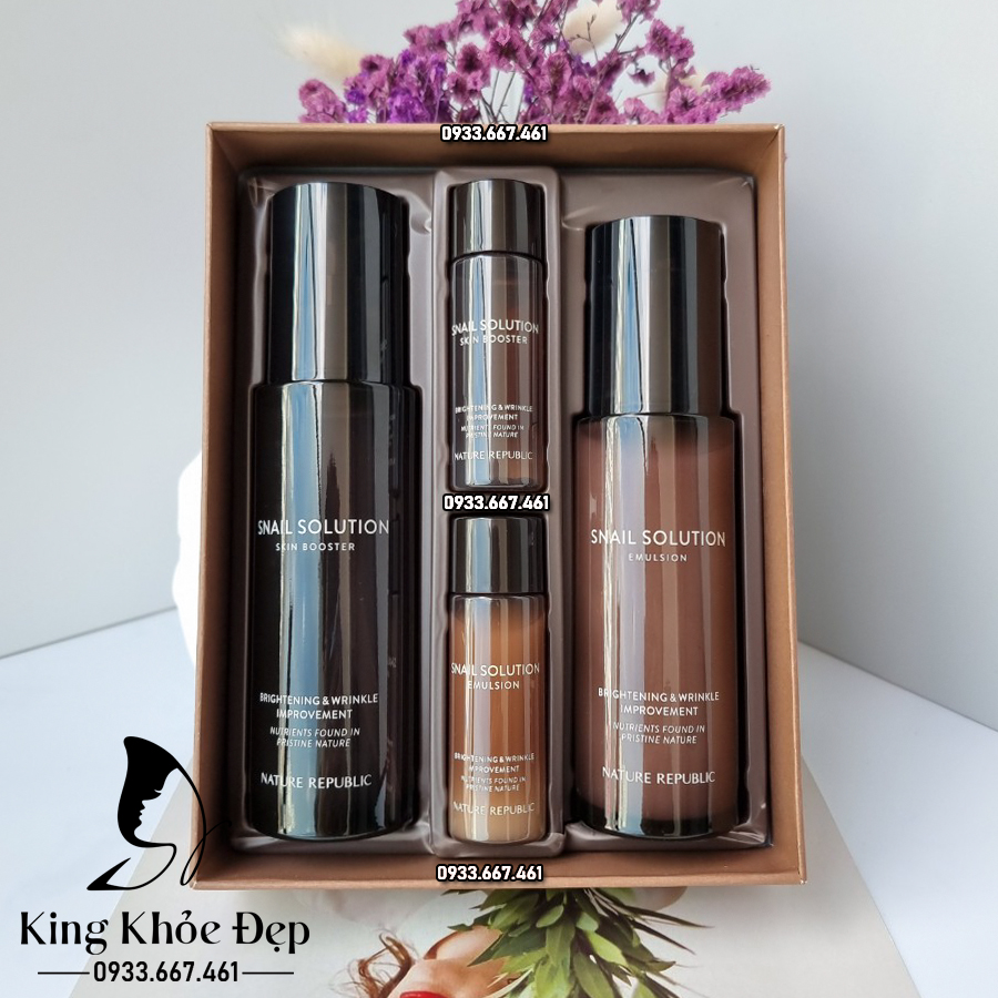 Bộ Dưỡng Da Nature Republic Snail Solution Set