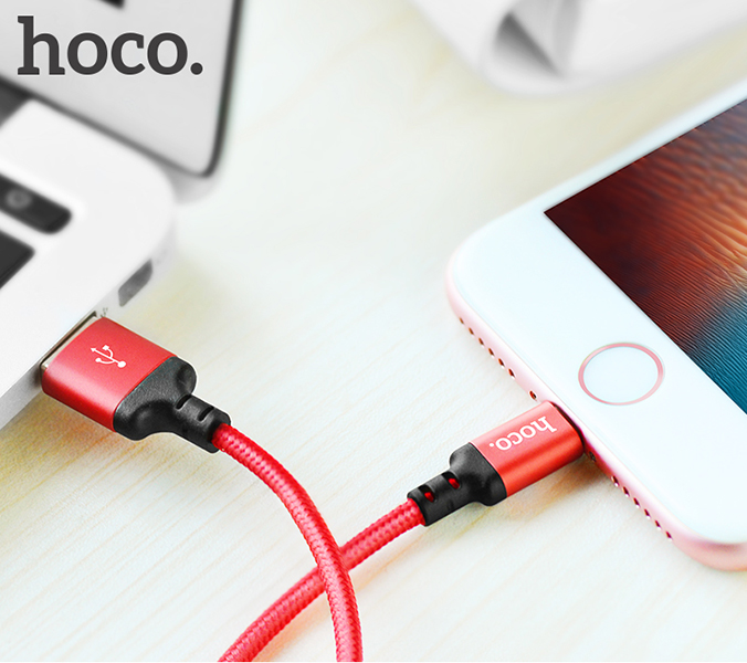 Cáp dù hoco x14 sạc cho iphone,ipad chất lượng cao chính-hãng siêu bền