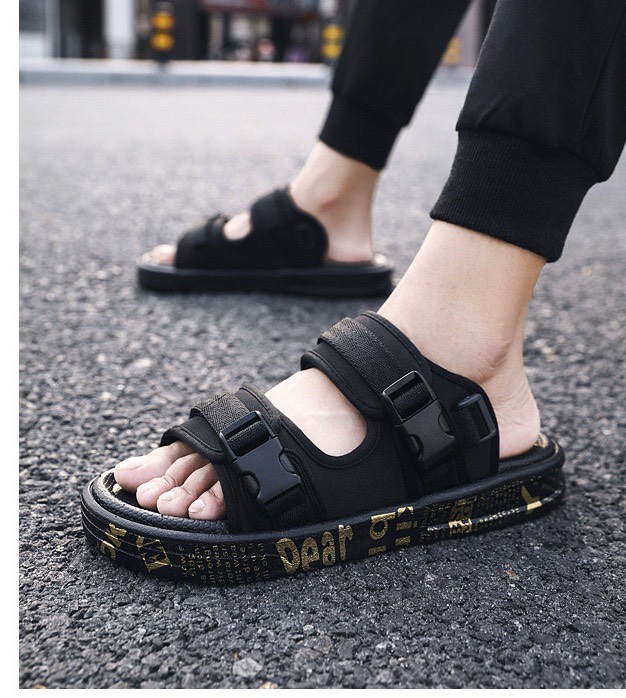 (2 Màu) Dép Sandal nam đế chữ học sinh - Dép quai hậu Đế Chữ hottrend mới về cực đẹp