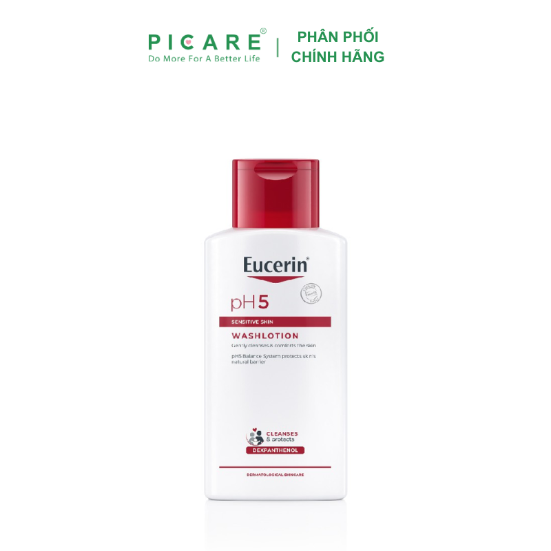 Eucerin sữa tắm và rửa mặt cho da nhạy cảm eucerin ph5 washlotion 200ml