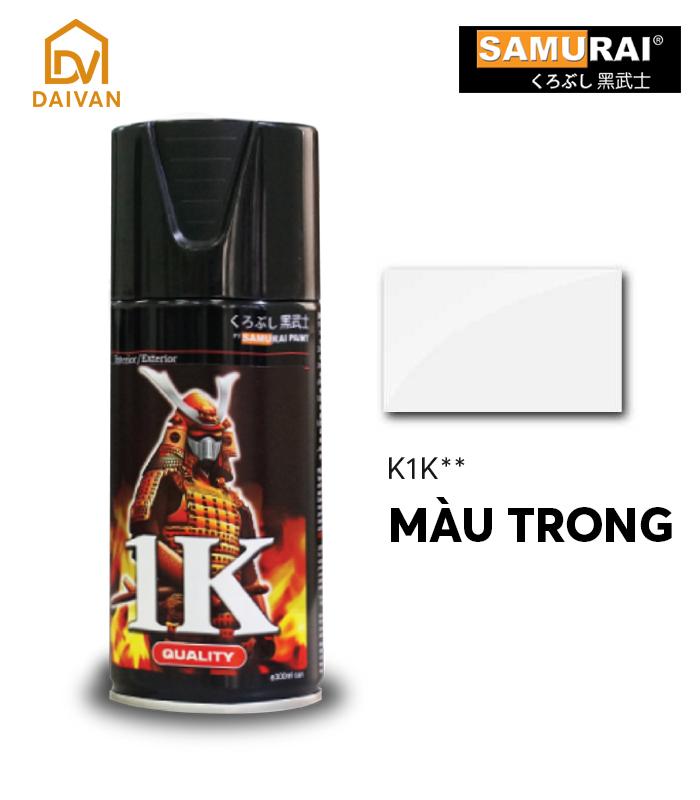 Chai sơn samurai k1k** màu trong