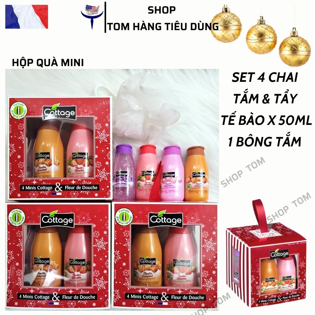 Hộp quà Cottage mini 4 chai tắm 50ml hàng pháp