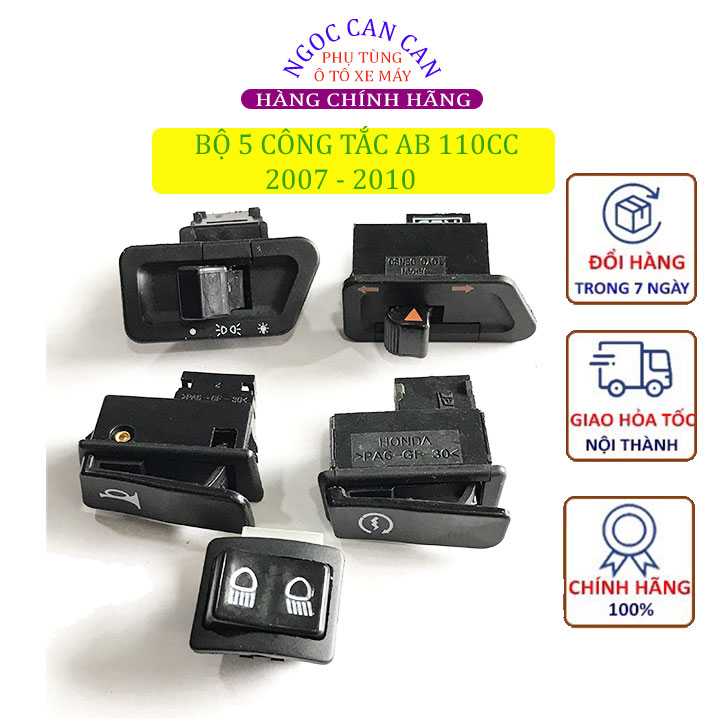 Bộ 5 công tắc xe máy air balare, lead 110cc đời 2007-2010