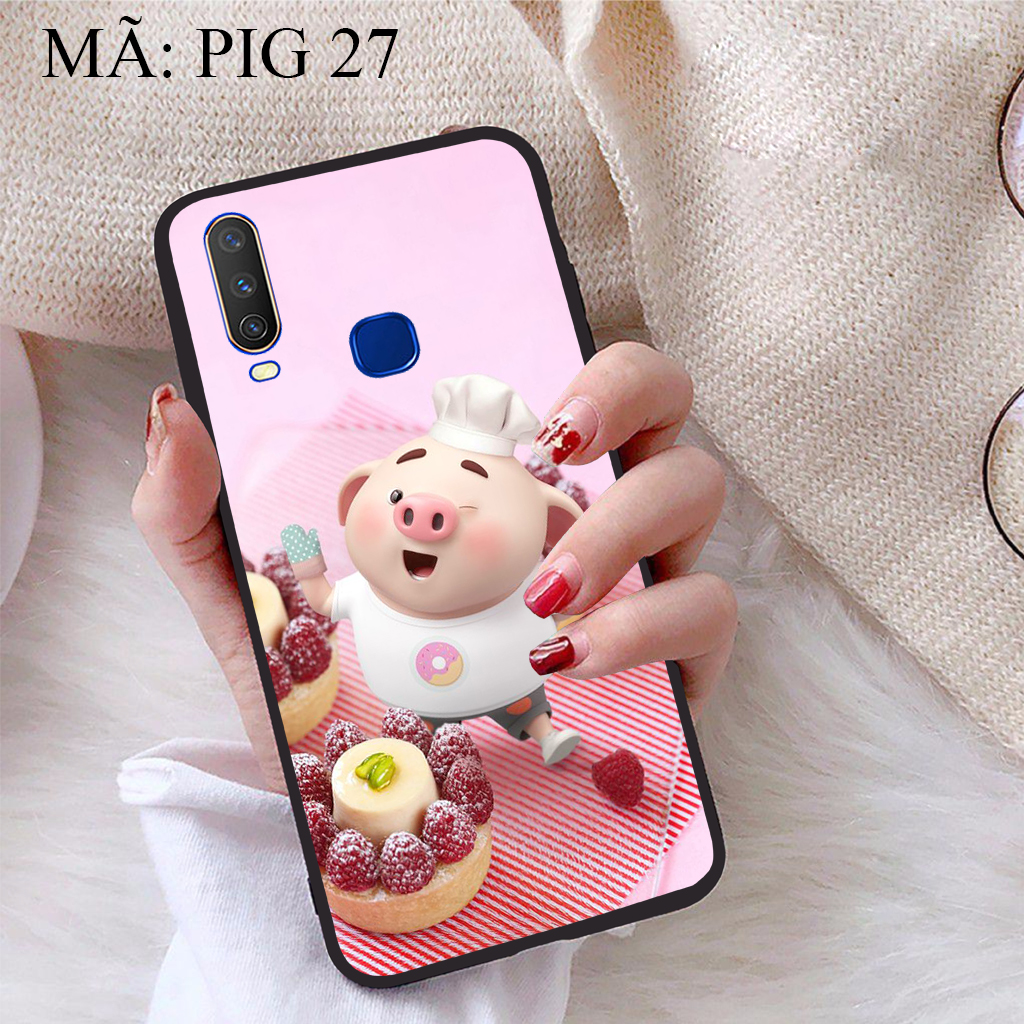 [HCM]Ốp lưng iCase dành cho  Vivo Y11 viền dẻo TPU BST Pig Cute