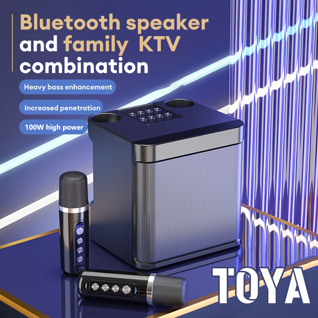 【COD Loa karaoke bluetooth TY-203 tặng kèm 2 mic không dây, Loa karaoke mini, Công suất 30W,Di động, Đa năng, Loa bluetooth karaoke, Loa karaoke xách tay, Loa karaoke gia đình hát karaoke cực hay