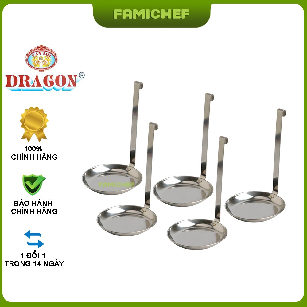 Bộ 5 khuôn làm bánh tôm inox 304 dragon d087