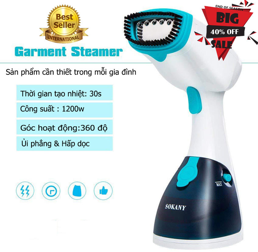 Bàn là, bàn ủi hơi nước cầm tay Sokany - bàn là hơi nước đứng [ BẢO HÀNH 12 THÁNG - 1 ĐỔI 1 TRONG 7 NGÀY ĐẦU ]