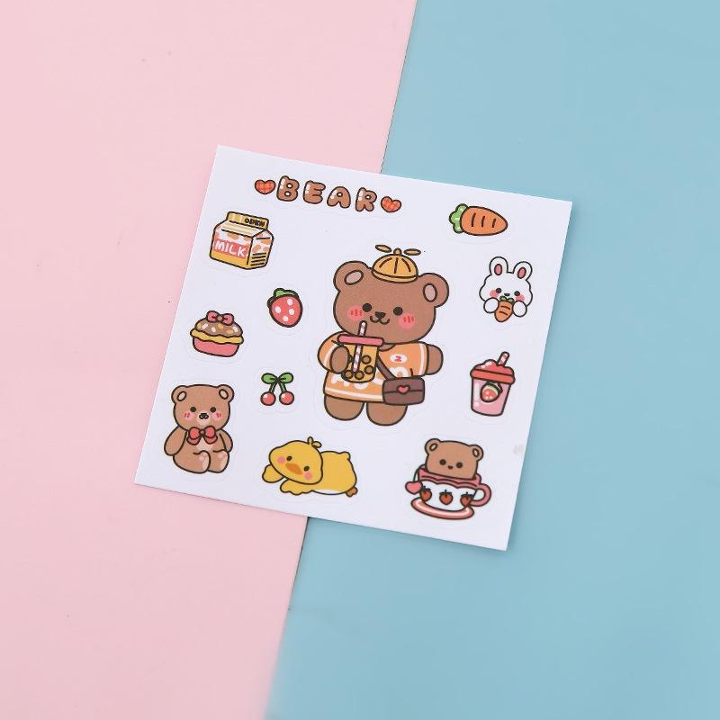 Sticker hình dán trang trí sổ bình nước dễ thương/ Miếng dán sticker cute STK02