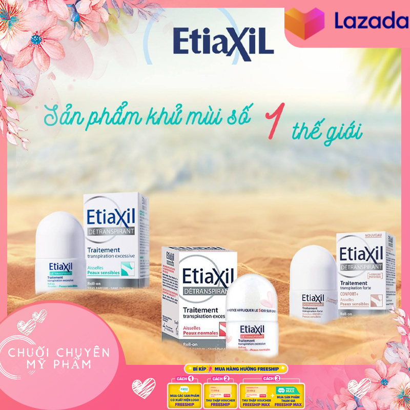 Lăn Khử Mùi Etiaxil Detranspirant Traitement Roll-On | Lăn khử mùi Etiaxil hỗ trợ cải thiện mùi hôi hiệu quả chính hãng Pháp 15ml