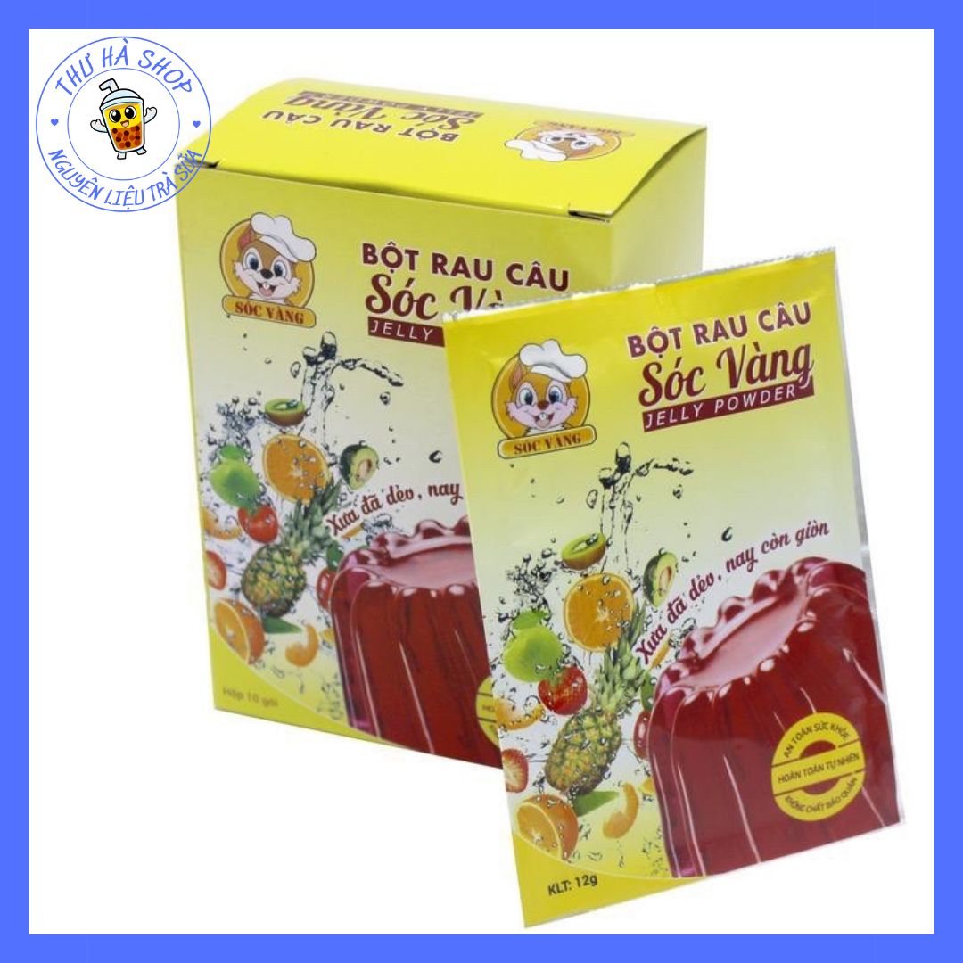 1 gói bột rau câu sóc vàng 12gr