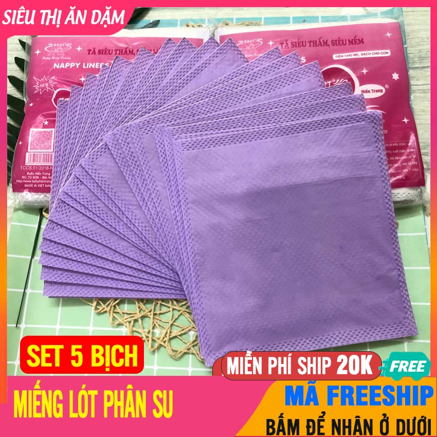 [COMBO 5] Tả Lót Sơ Sinh Hiền Trang (18 Miếng/bịch) 2 Lớp Dày Dặn, Mềm Mại, Chống Thấm, Tả Lót Phân Su - Miếng Lót Sơ Sinh, Giấy Lót Sơ Sinh, Giấy Lót Phân Su, Tấm Lót Sơ Sinh, Mieng Lot So Sinh- 5 Tã Hiền Trang - BTT00025x5