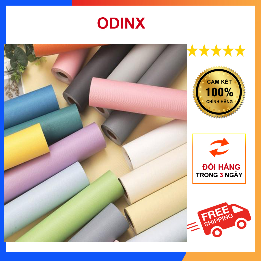 [HÀNG ĐẸP] 10m GIẤY DÁN TƯỜNG 1 MÀU - CÓ SẴN KEO, KHỔ 45cm - DÁN LÊN NHƯ SƠN TƯỜNG