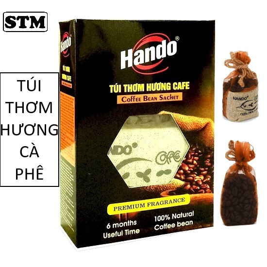 [HCM]Bộ 2 hộp túi thơm Hando hương Cafe 100g nguyên chất cho xe hơi STM14