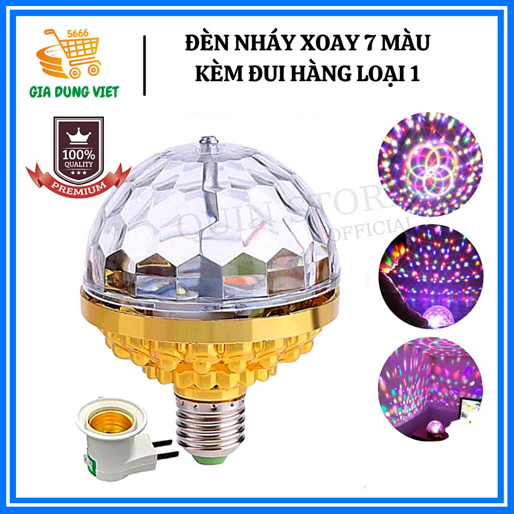 Đèn led Xoay 7 màu,Đèn nháy theo nhạc, đèn chớp 7 màu, đèn trang trí, đèn Led karaoke,Đèn Led Vũ Trường, Bar, Sân Khấu 7 Màu Xoay