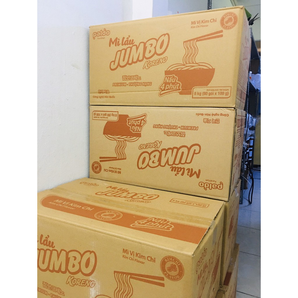  Mì Koreno Jumbo Lẩu Kim Chi - Sỉ 1 Thùng 