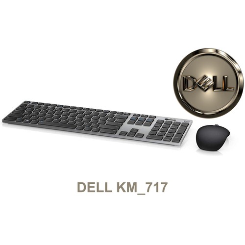 Dell KM717 Premier Wireless Keyboard and Mouse - KM 717 Multi Device - Bộ bàn phím & Chuột không dây kết nối 3 thiết bị: 2 Bluetooth và 1 USB