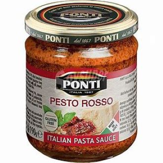 Sốt mì ý pasta pesto rosso hiệu ponti
