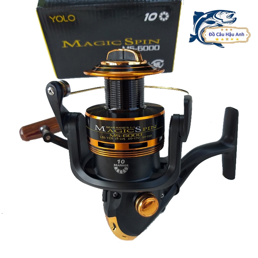 [FreeShip] Máy câu cá Yolo Magic Spin Cao Cấp máy câu đứng Siêu Khỏe MC10 Hậu Anh FISHING máy câu êm mượt
