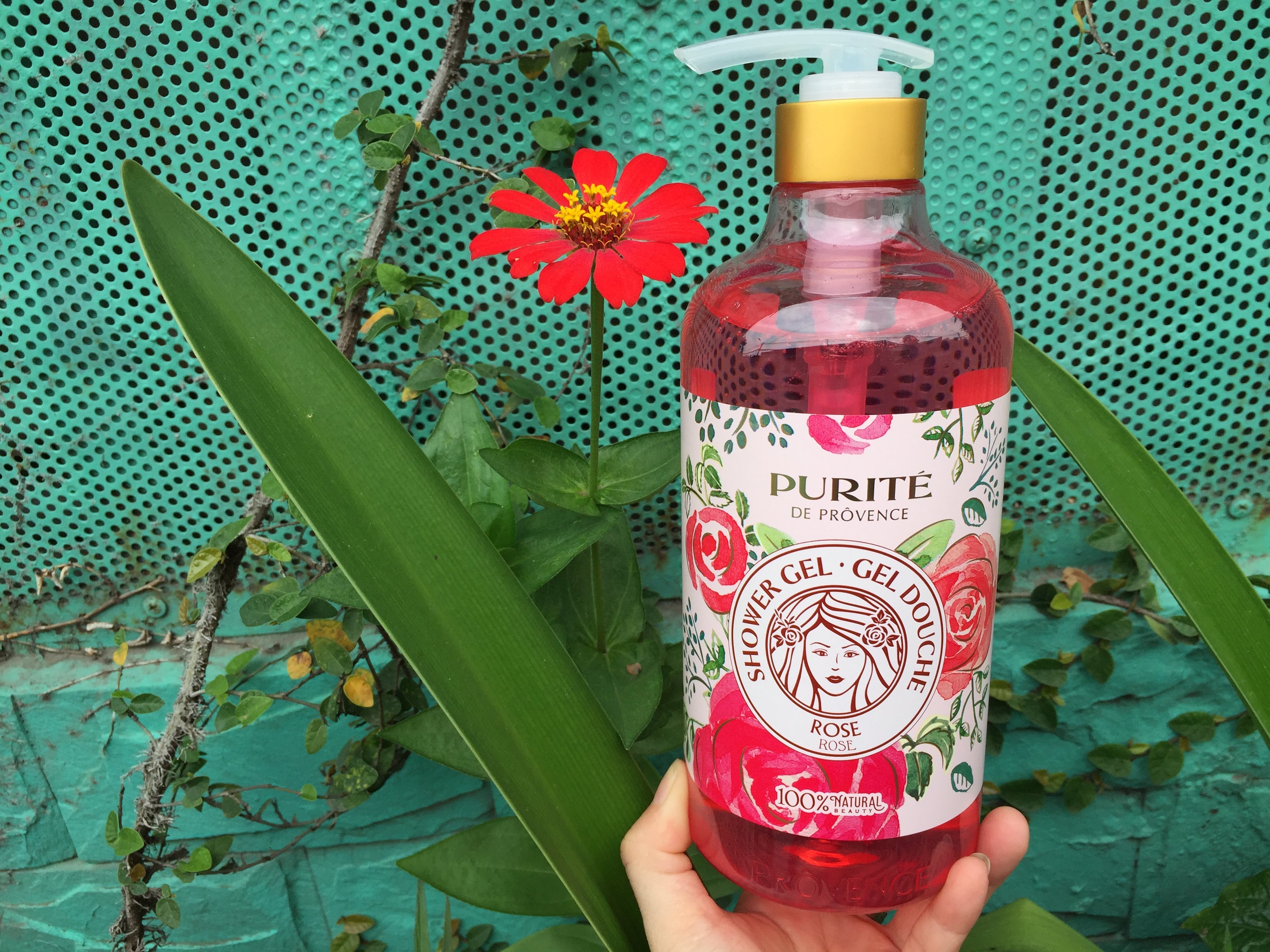 Sữa tắm nước hoa PURITE' hương hoa hồng 850 ml