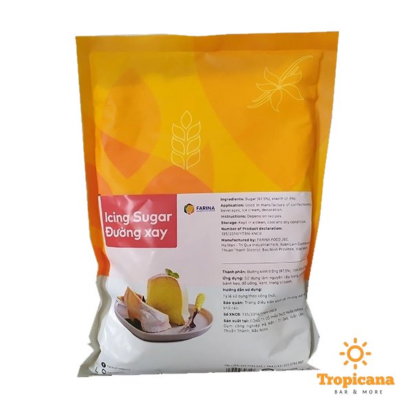 Đường xay farina - túi 100g i túi 200g i túi 500g