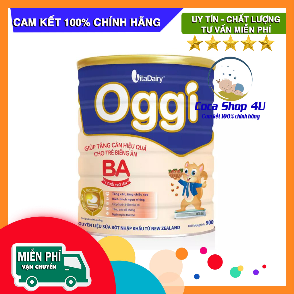 Sữa oggi ba dành cho trẻ biếng ăn 900g - từ 1 tuổi trở lên