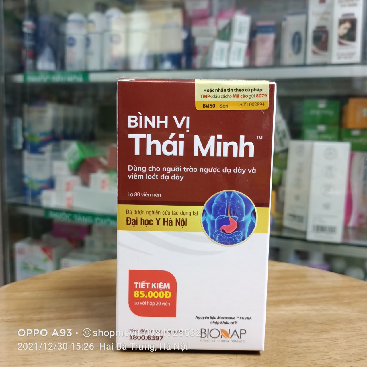 Bình vị thái minh lọ 80 viên