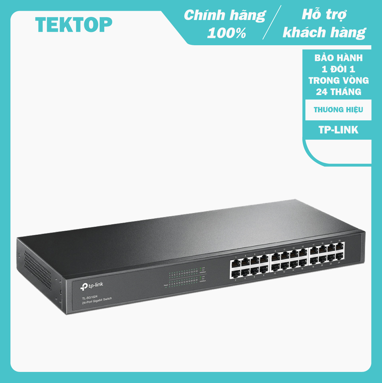 Bộ chia tín hiệu 24 cổng TP-Link TL-SG1024 dùng cho gia đình, tiết kiệm điện năng