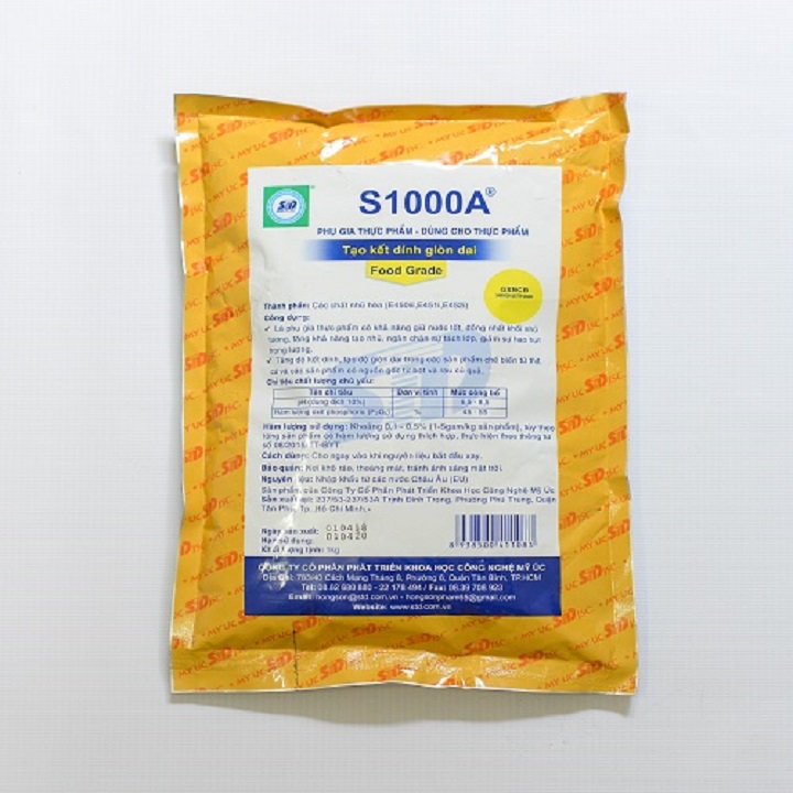 S1000a - phụ gia dai giòn chả lụa , thay thế hàn the, được cấp phép của bộ y tế