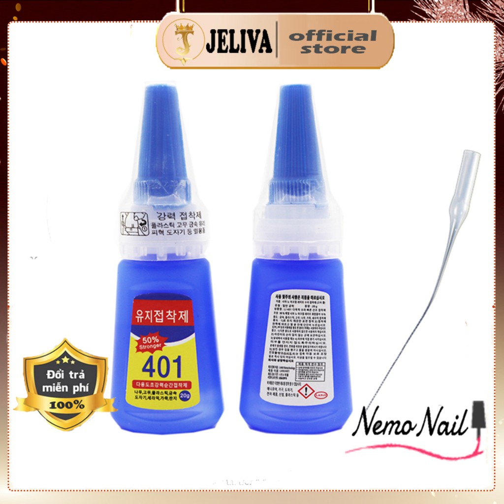 Keo 401, keo gắn móng dính đá loại 1 chính hãng dính siêu chắc