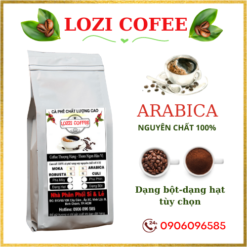 500GR 1 bịch Cà phê hạt ARABICA thượng hạng rang xay nguyên chất 100%