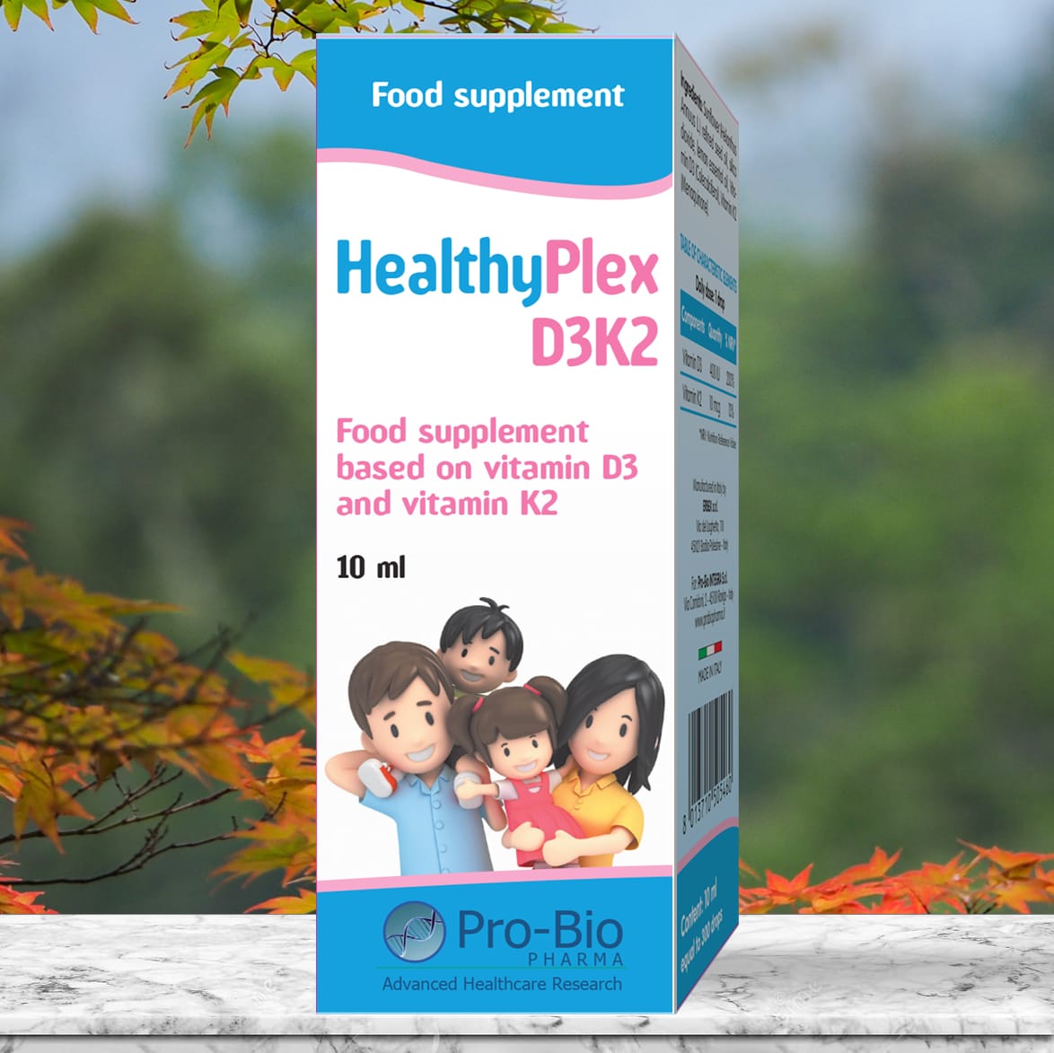HealthyPlex D3K2 - Bổ sung vitamin D3K2, tăng cường hấp thu Canxi cho trẻ