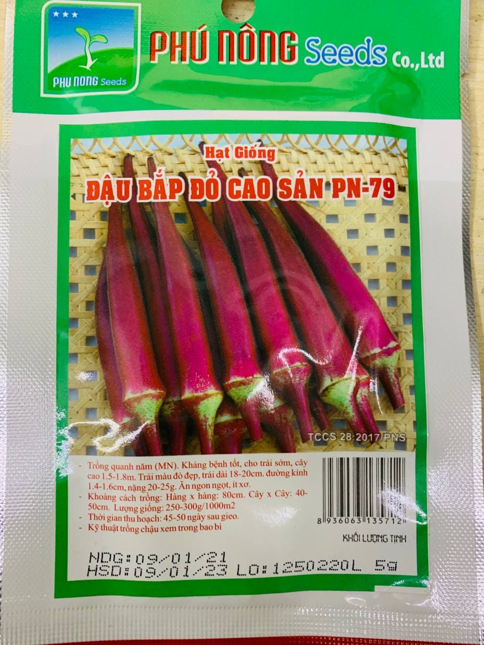Hạt giống đậu bắp đỏ phú nông