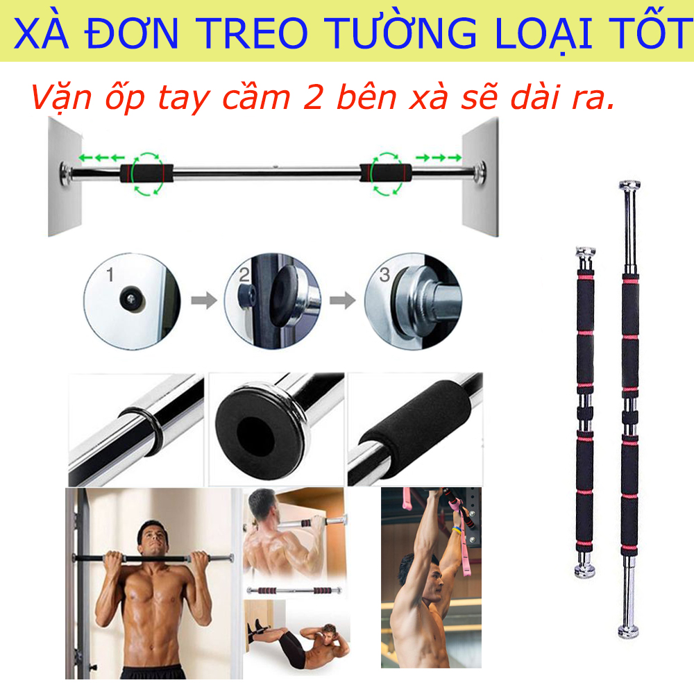 Xà Đơn Treo Tường đa năng.Thiết Kế Nhỏ Gọn Không Cần Khoan Đục INOX 304 Xà Đơn Treo Tường đa năng.Thiết Kế Nhỏ Gọn Không Cần Khoan Đục INOX 304