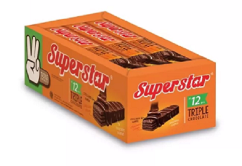 Bánh Xốp Super Star Triple Chocolate Sensation - 12 thanh - 6 thanh