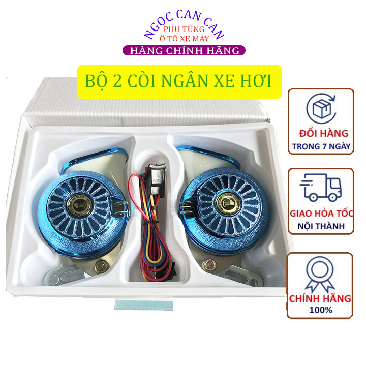 Còi ngân xe hơi 3 tiếng hàn quốc 12v và 24v hàng đẹp