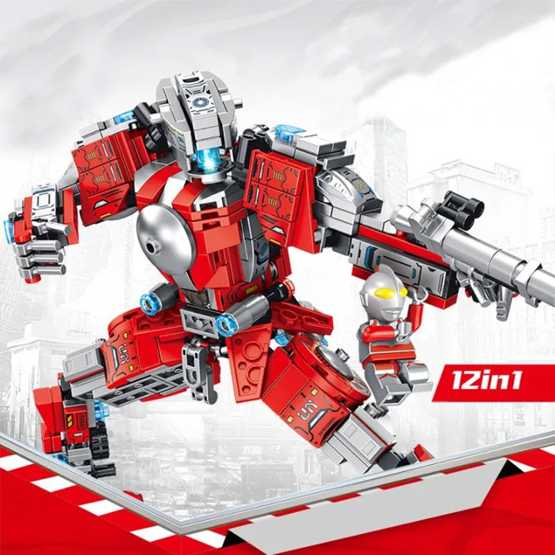 Đồ chơi mô hình lắp ráp trẻ em - Robot biến hình - Mecha 12 in 1 - Qùa tặng bé trai bé gái - Nhựa ABS an toàn sức khỏe