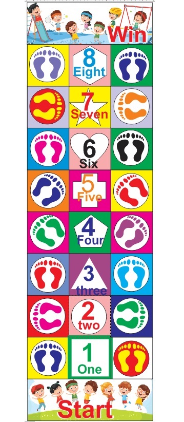 Jumping mat Thảm nhay bước chân, thảm vận động, học số, màu sắc, hình học, tiếng anh